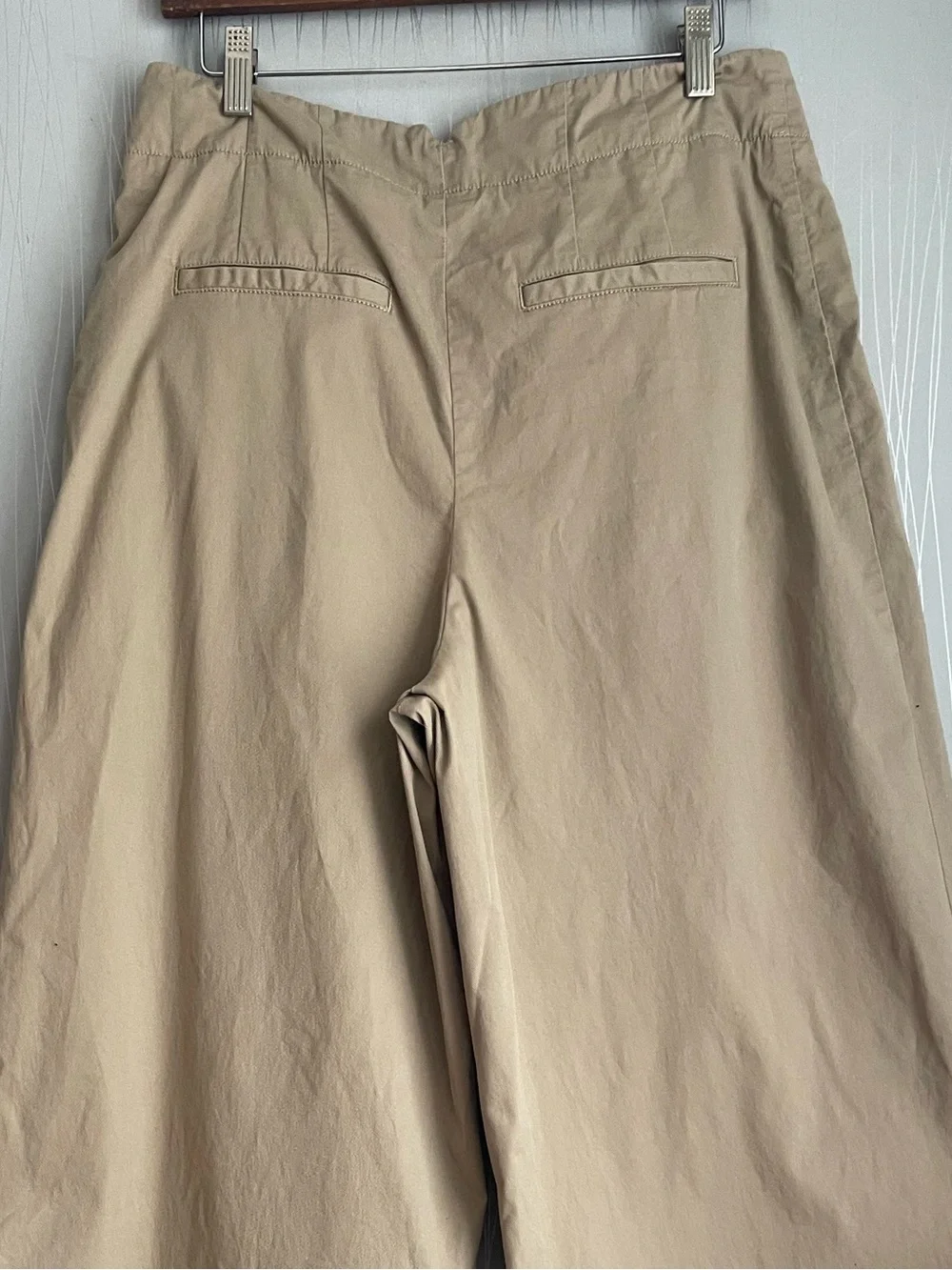 Maeve by Anthropologie Khaki Wide Leg Pants Women’s Size 10 Pleated High Rise - Picture 8 of 12